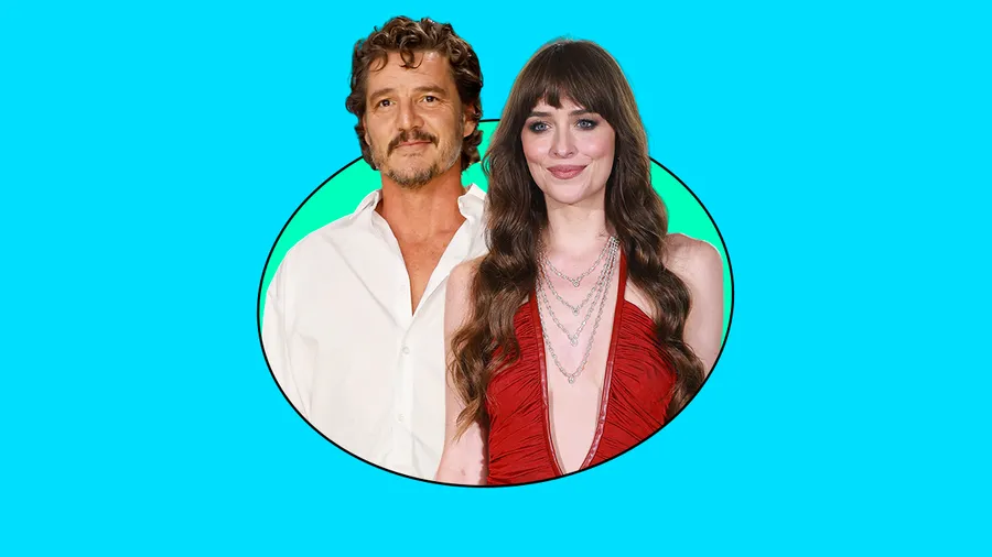 Pedro Pascal y Dakota Johnson se besan en el set de su nueva película, "Materialists"
