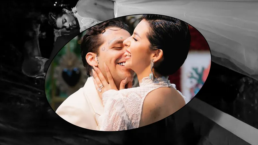 Ángela Aguilar vestido novia