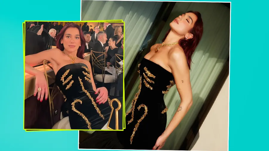 Dua Lipa no se podría sentar en los Golden Globes debido a su vestido Schiaparelli