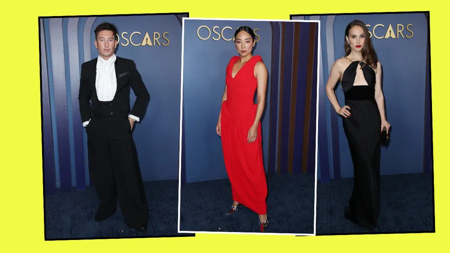 Barry Keoghan, Greta Lee y Natalie Portman en los Governors Awards.