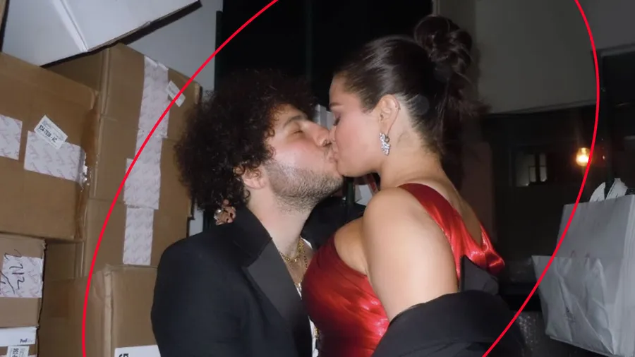 Selena Gomez besa a Benny Blanco y celebra que "ganó" en los Golden Globes