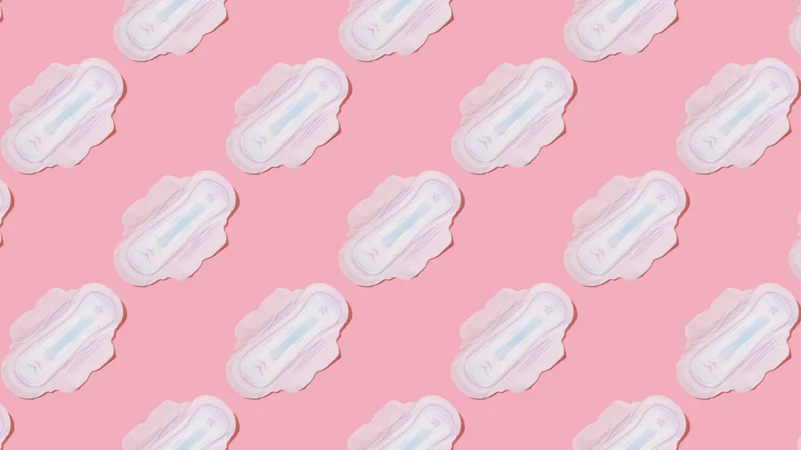 Women's,Pads,Pattern.,Feminine,Hygiene,Items.