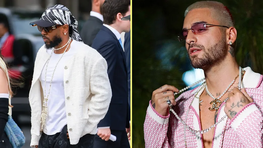Kendrik Lamar y Maluma vistiendo Chanel