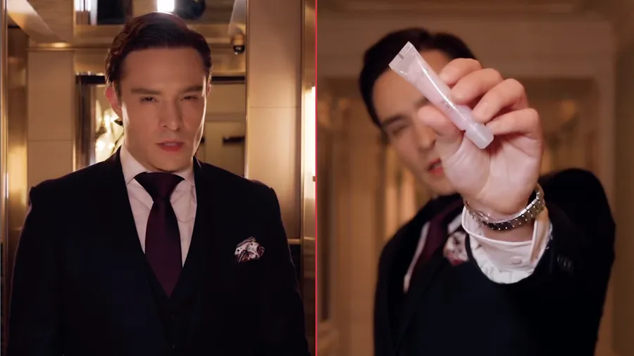 Ed Westwick se vuelve a convertir en Chuck Bass para Lancôme