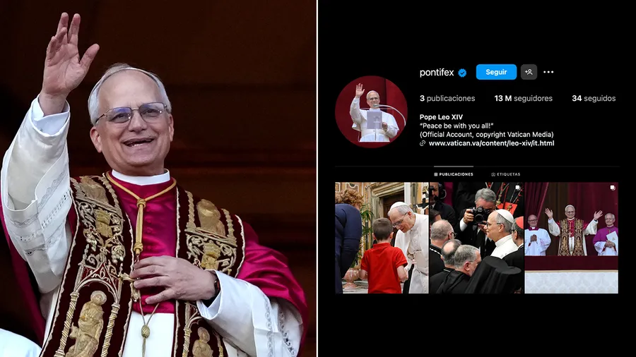 El papa León XIV debuta en Instagram