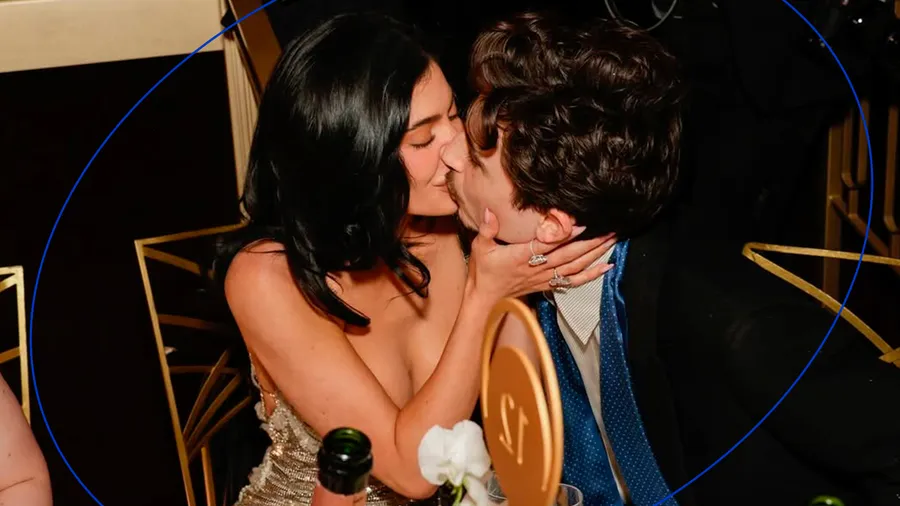 Kylie Jenner y Timothée Chalamet Golden Globes