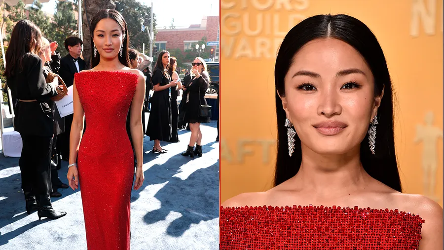 Anna Sawai en la alfombra roja de los SAG Awards