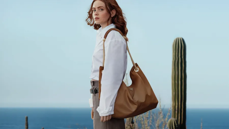 sadie sink prada re-nylon