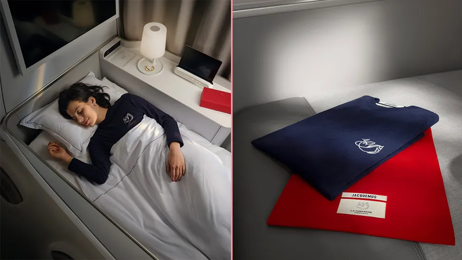 Jacquemus crea una pijama para Air France.