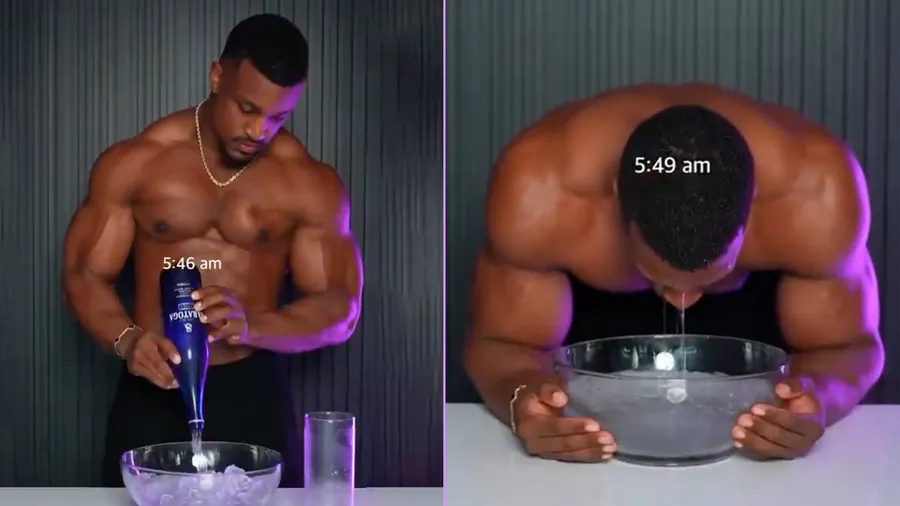 Ashton Hall se hace viral por compartir videos de sus rutinas matutinas.