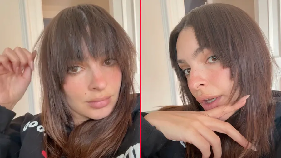 Emrata muestra su nuevo corte de pelo.