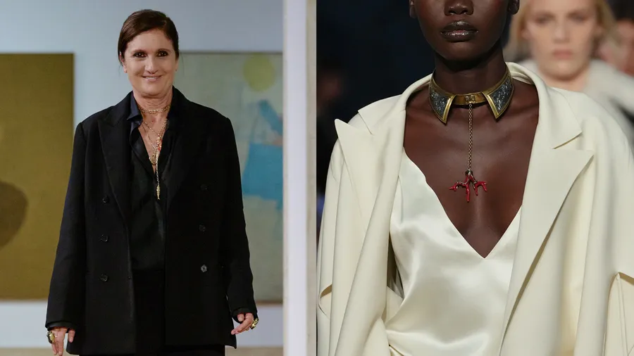 Maria Grazia Chiuri presenta su primera colección de Alta Costura para Fendi en Roma.
