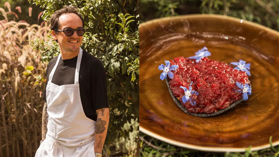 El chef mexicano creó el menú a partir de ingredientes de temporada cultivados en Finca Ana María.