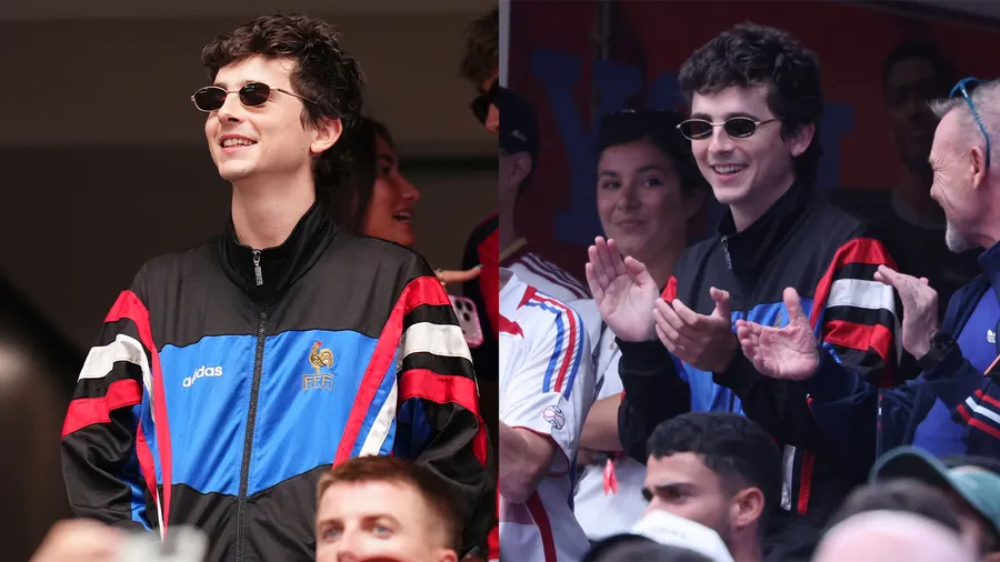 Timothée Chalamet llevó un tracksuit vintage de la selección francesa durante el Mundial 2026.
