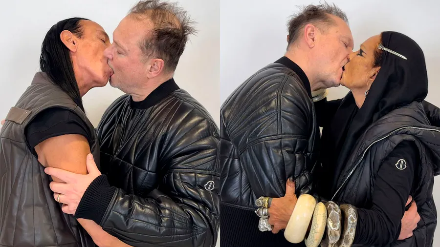 Rick Owens y Michèle Lamy besan a todo el mundo para su campaña con Moncler