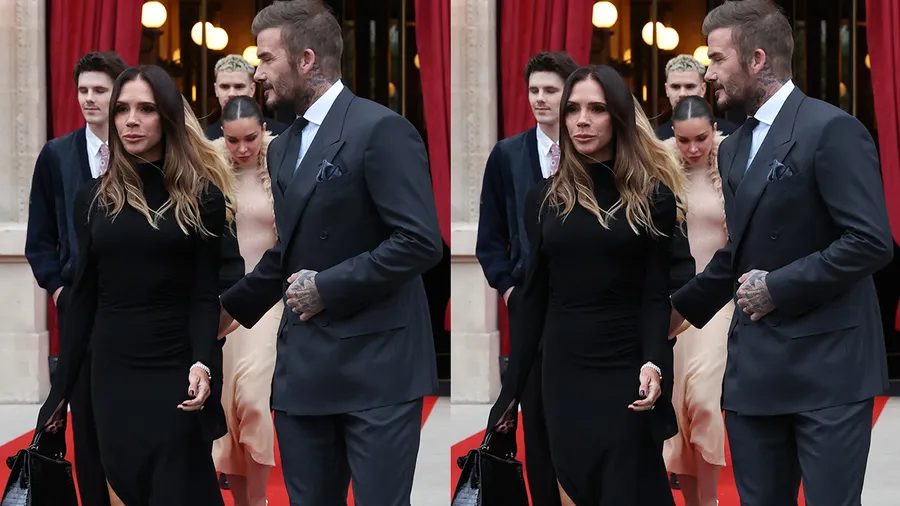 Victoria Beckham es galardona en Francia y sus nueras la acompañan