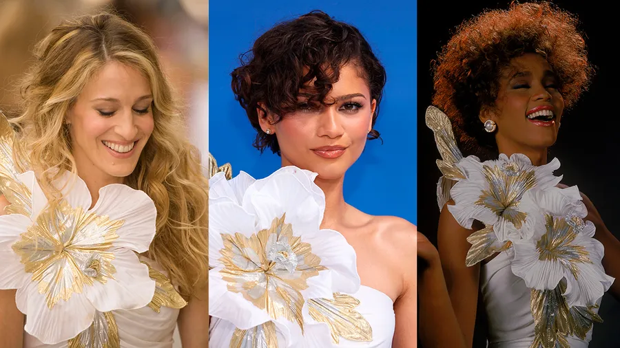 Zendaya usa el vestido histórico que llevaron Carrie Bradshaw y Whitney Houston
