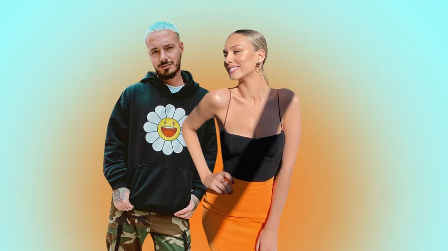 Ester Expósito y J Balvin.