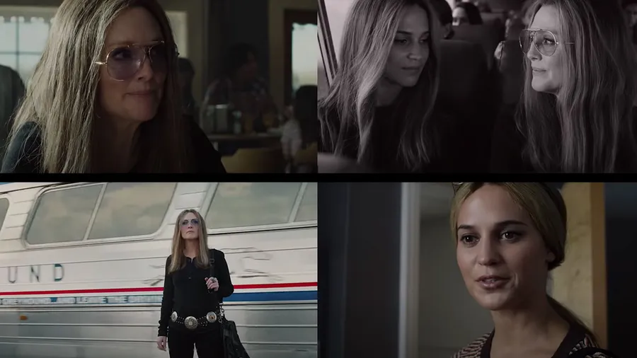 Julianne Moore y Alicia Vikander en The Glorias (2020).