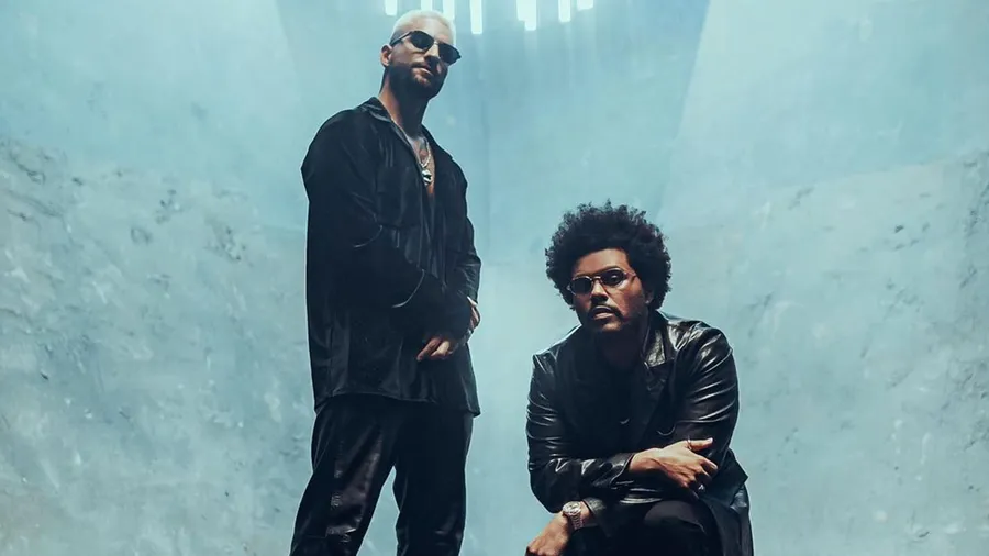 Maluma y The Weeknd en el remix de 'Hawái'.