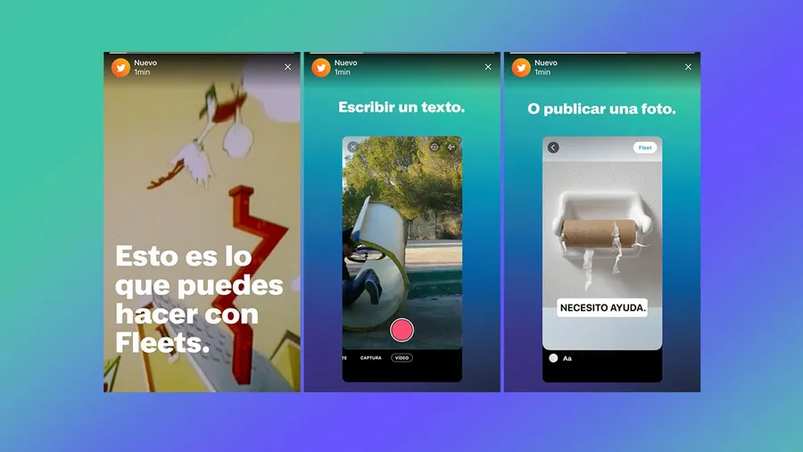 Fleets de Twitter.