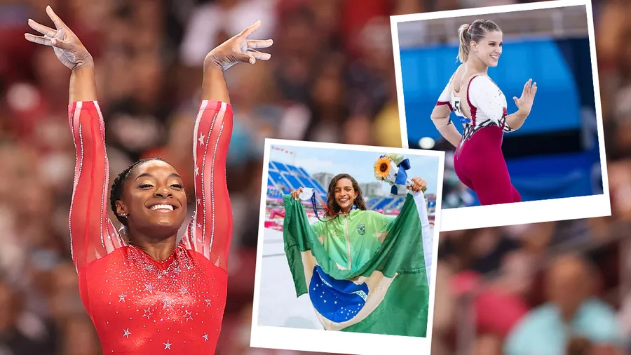 Simone Biles, Rayssa Leal, Elisabeth Seitz.
