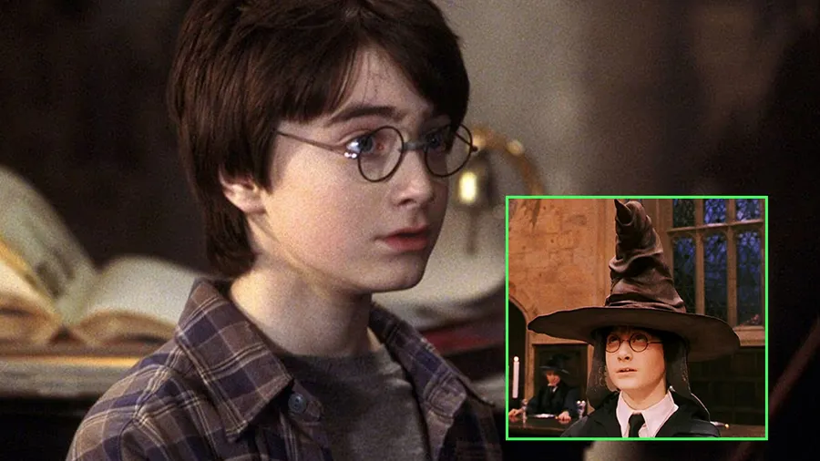Daniel Radcliffe como Harry Potter.