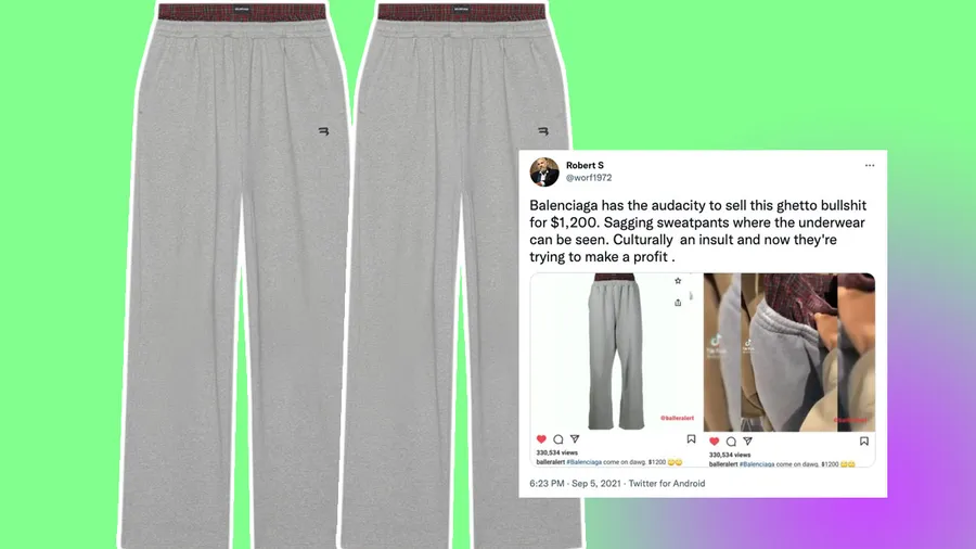 Sweatpants Trompe l’oeil de Balenciaga.