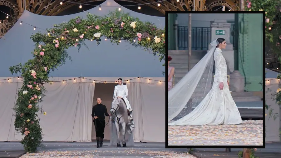 La novia de Chanel en el desfile de alta costura primavera 2021.