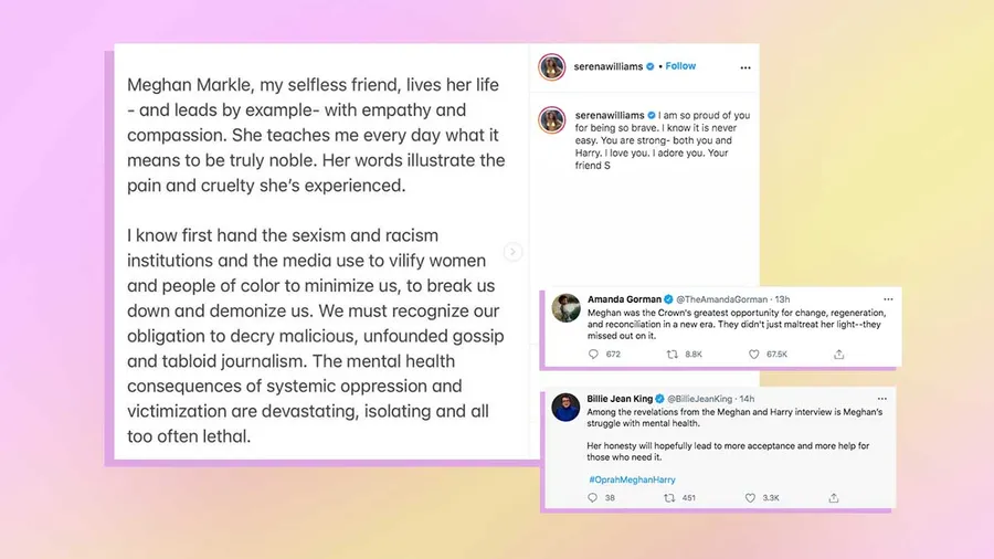 Las reacciones de las celebs que apoyan a Meghan Markle