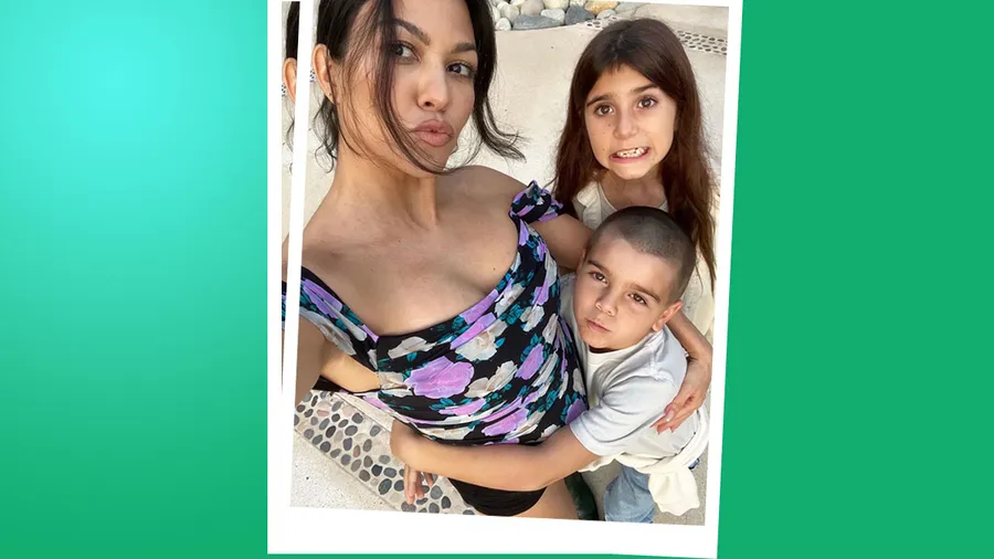 Kourtney con Penelope y Reign.
