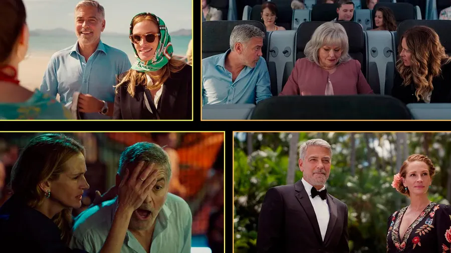George Clooney y Julia Roberts en Ticket to Paradise (2022).