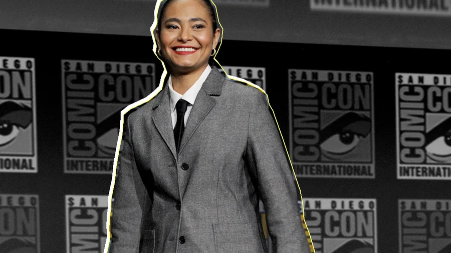 Mabel Cadena en el panel de Marvel en la Comic-Con de San Diego.