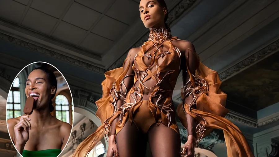magnum iris van herpen vestido vegano cacao