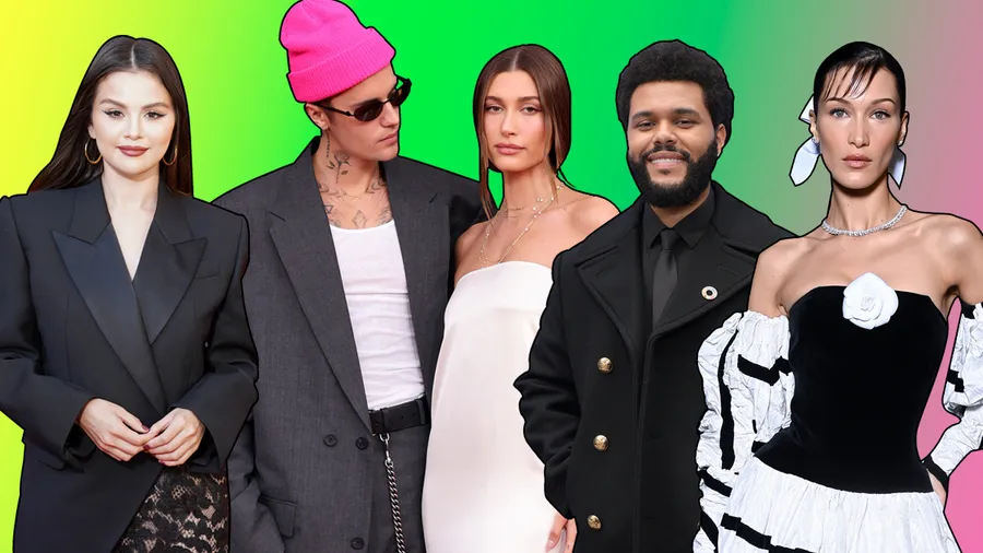 Selena Gomez, Justin Bieber, Hailey Bieber, The Weekend y Bella Hadid.