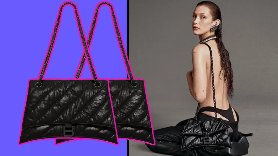nueva bolsa crush bag balenciaga bella hadid