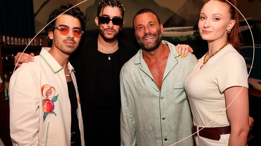 Joe Jonas, Bad Bunny, David Grutman, Sophie Turner.