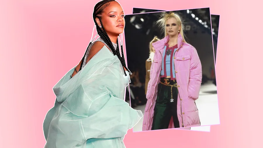 rihanna abrigo rosa chanel