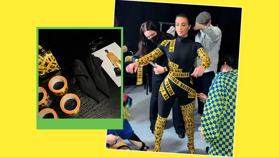 Así se escucha el look de “caution” de Kim Kardashian en Balenciaga