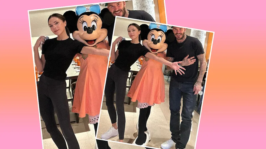 La familia Bekcham disfruta de unas tiernas vacaciones en Disney.