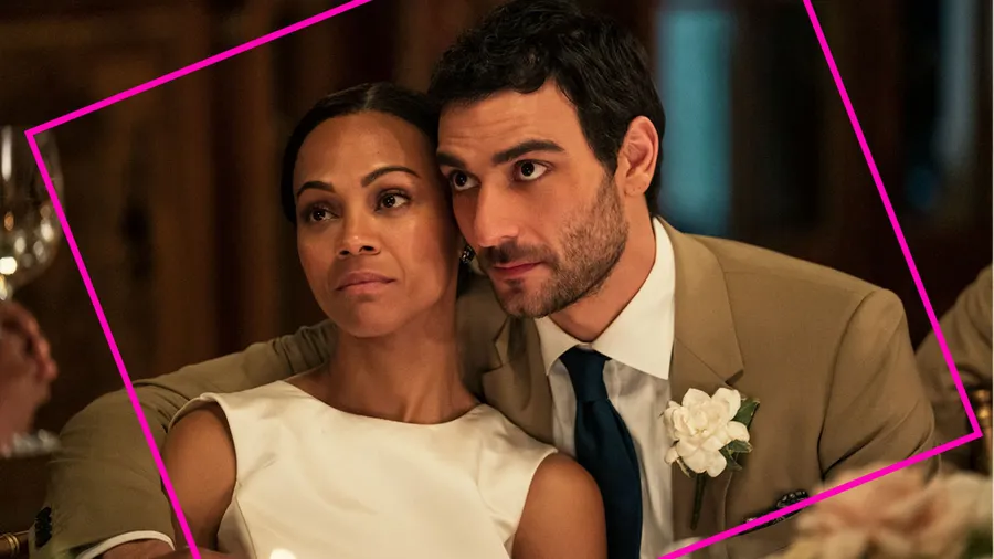 Zoe Saldana como Amy Wheeler, Eugenio Mastrandrea como Lino Ortolano en From Scratch.