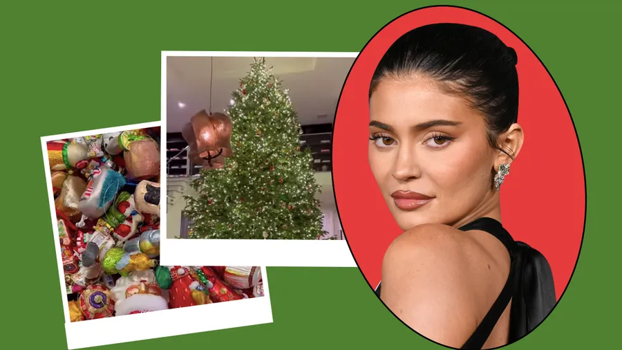 Kylie Jenner es criticada por el árbol gigante (natural) de Navidad que puso en su casa.
