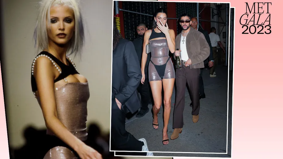 Kendall Jenner recrea un look de Chanel 1994 y llega al after party de la Met Gala con Bad Bunny.