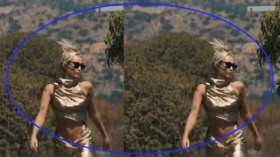 Miley Cyrus en un look de Saint Laurent vintage.