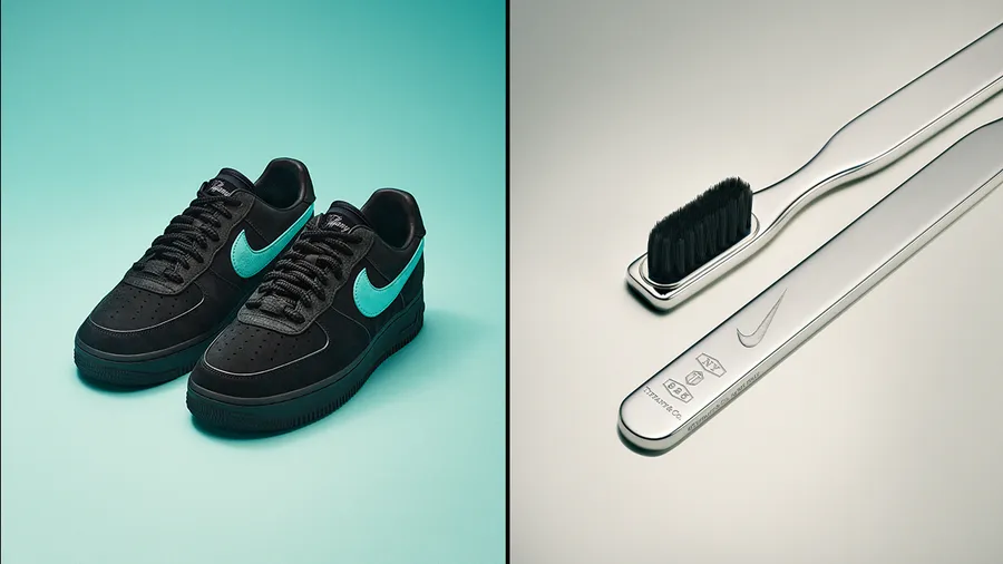 La colaboración de Nike y Tiffany & Co. incluye objetos de plata.