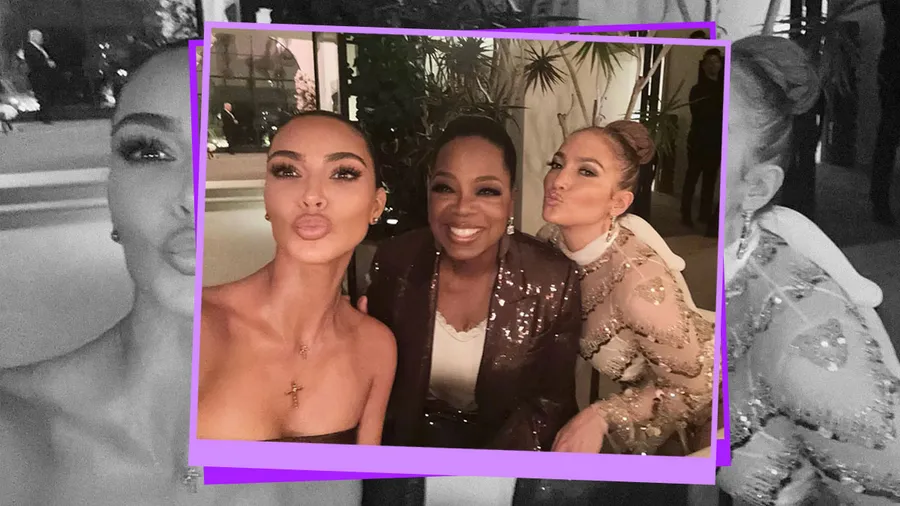 Kim Kardashian, Oprah y JLo se toman una selfie.