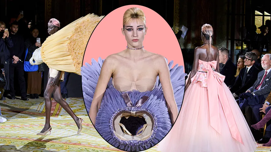 Viktor & Rolf presenta una nueva forma de usar vestidos en la semana de Alta Costura.