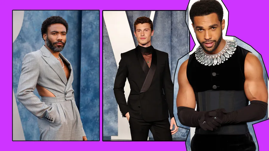 Donald Glover en Alexander McQueen; Shawn Mendes y Lucien Laviscount en Dolce&Gabbana