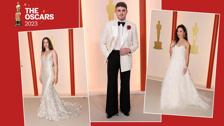 El blanco y el color champán triunfan en la alfombra (champán) de los Oscar