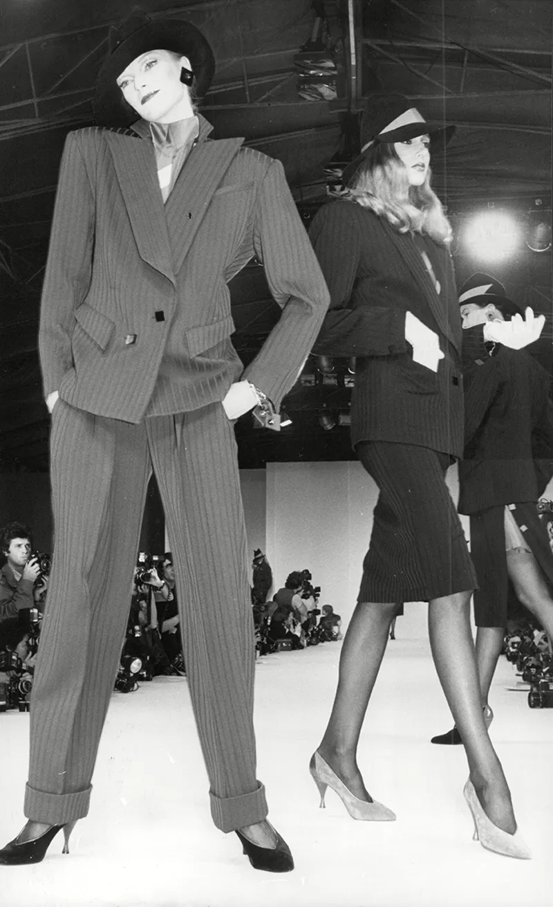 Fashion Women 1981 Model's Wearing Mary Quant Mini Skirt Fashions At The Savoy.